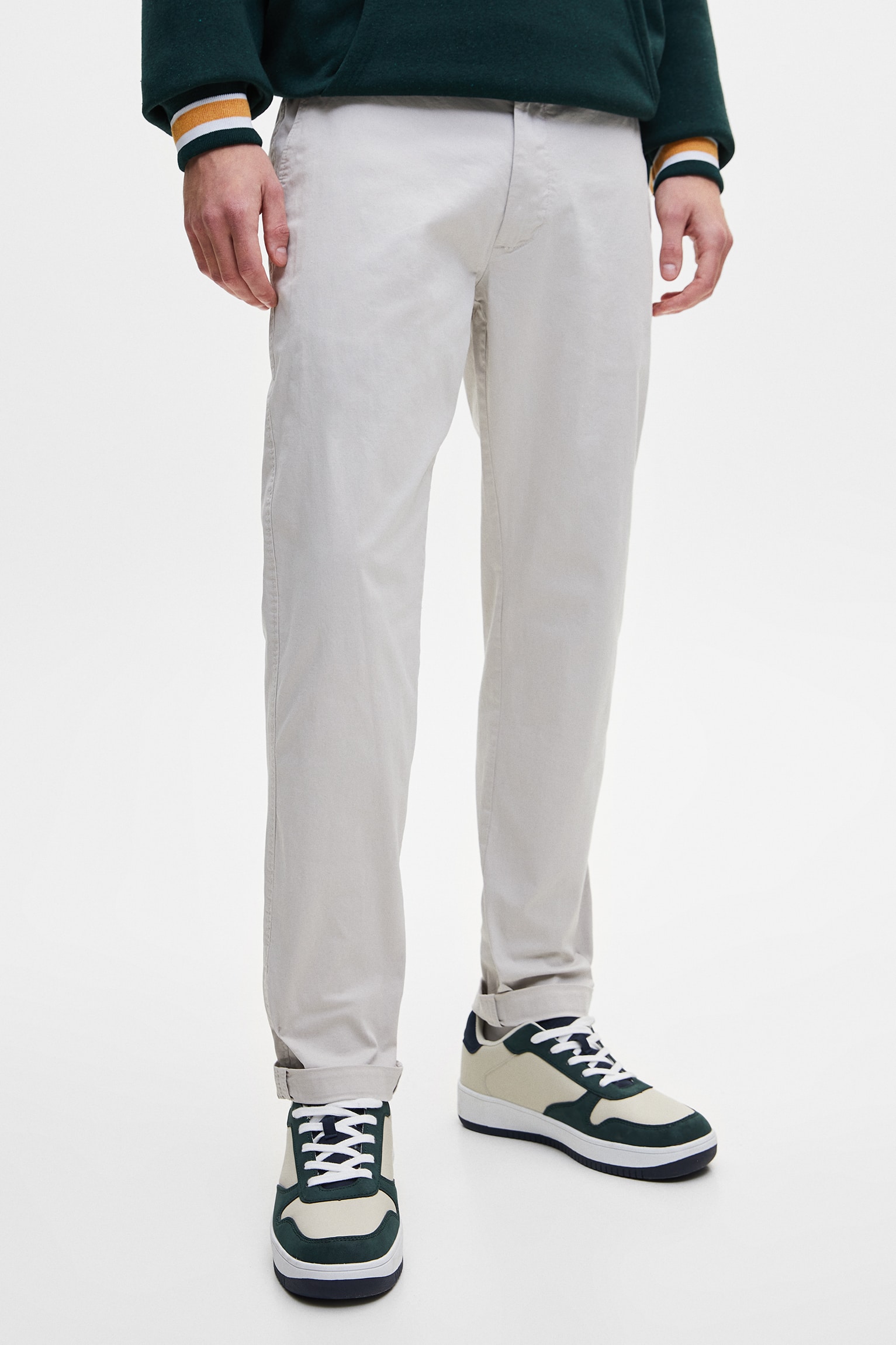 Basic Slim Fit Chinos Trousers - Imagen 3