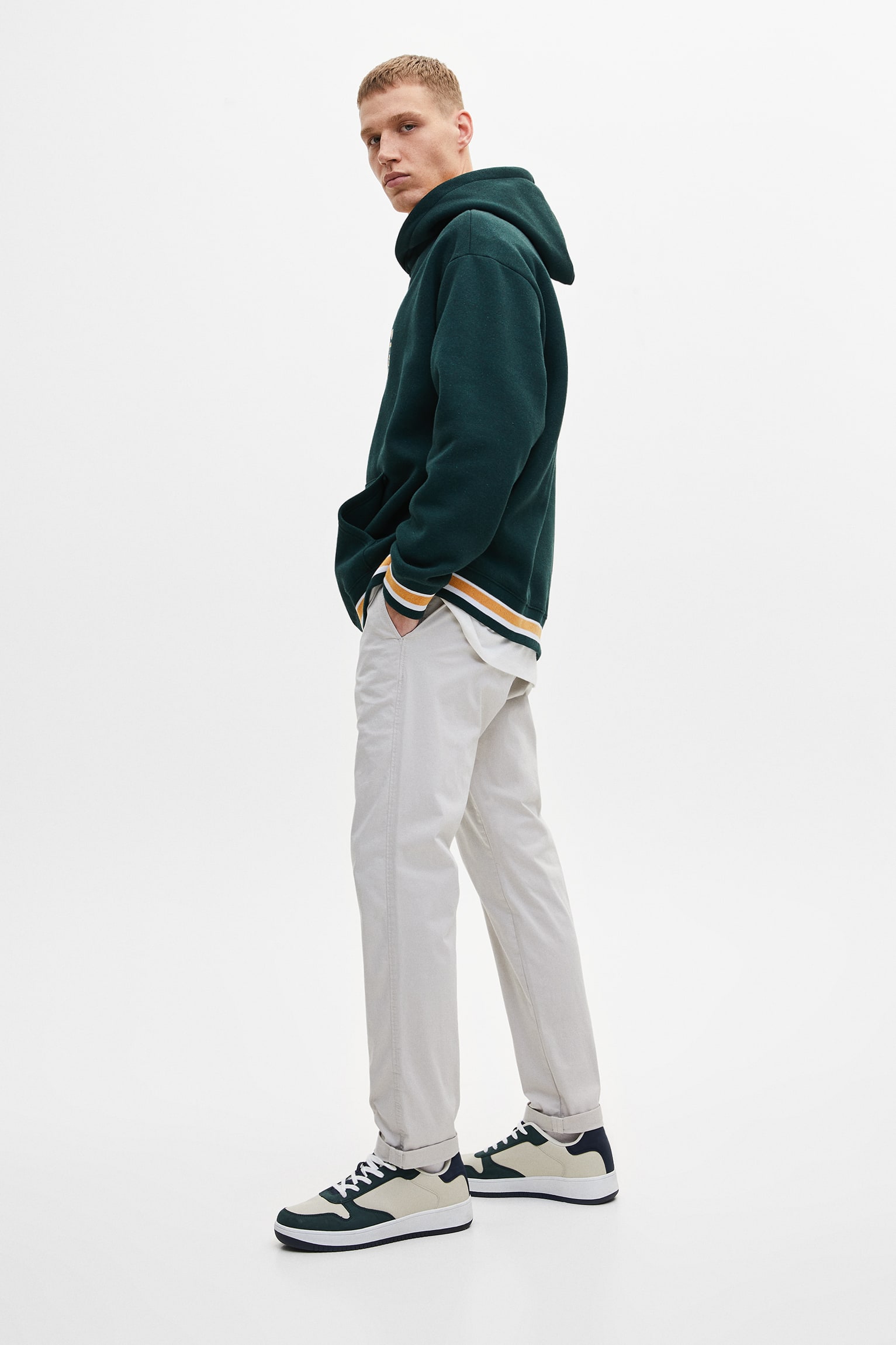 Basic Slim Fit Chinos Trousers - Imagen 4