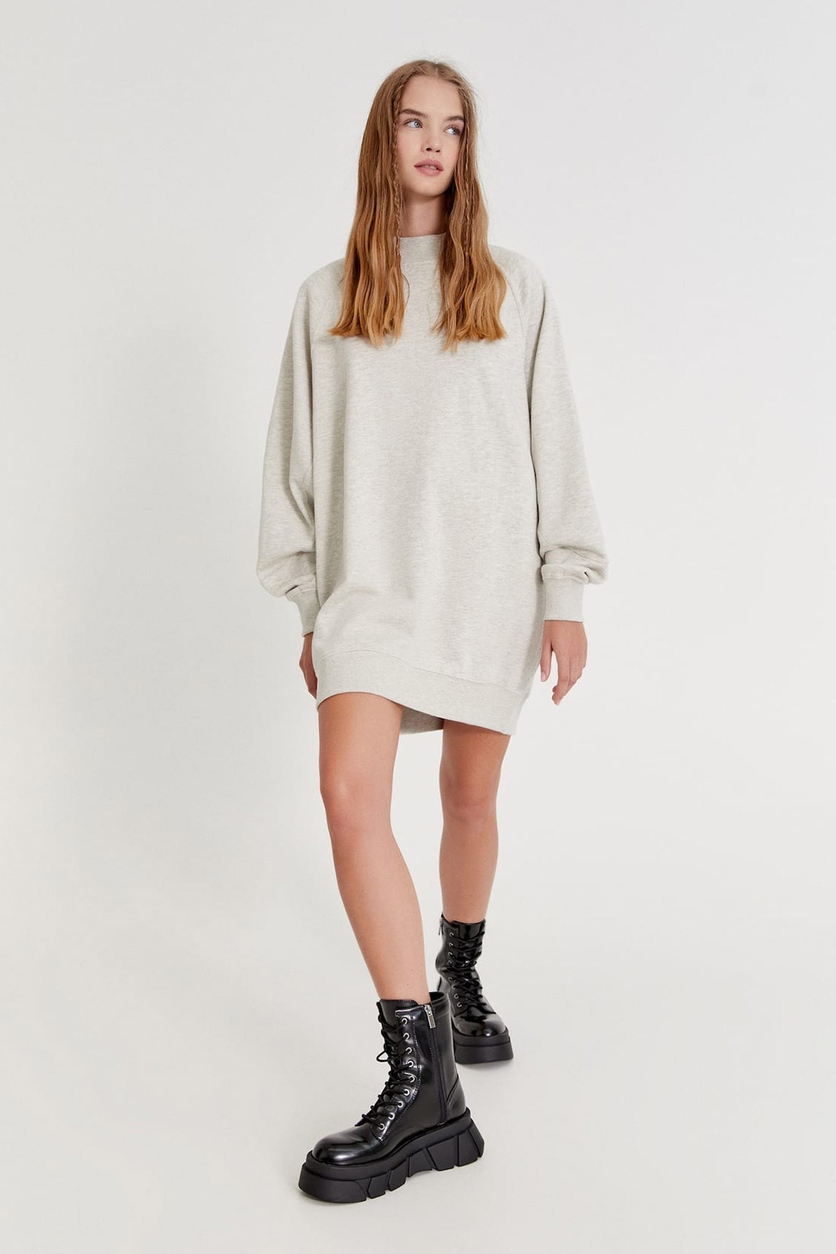 Long Sleeve Sweatshirt Dress - Imagen 4