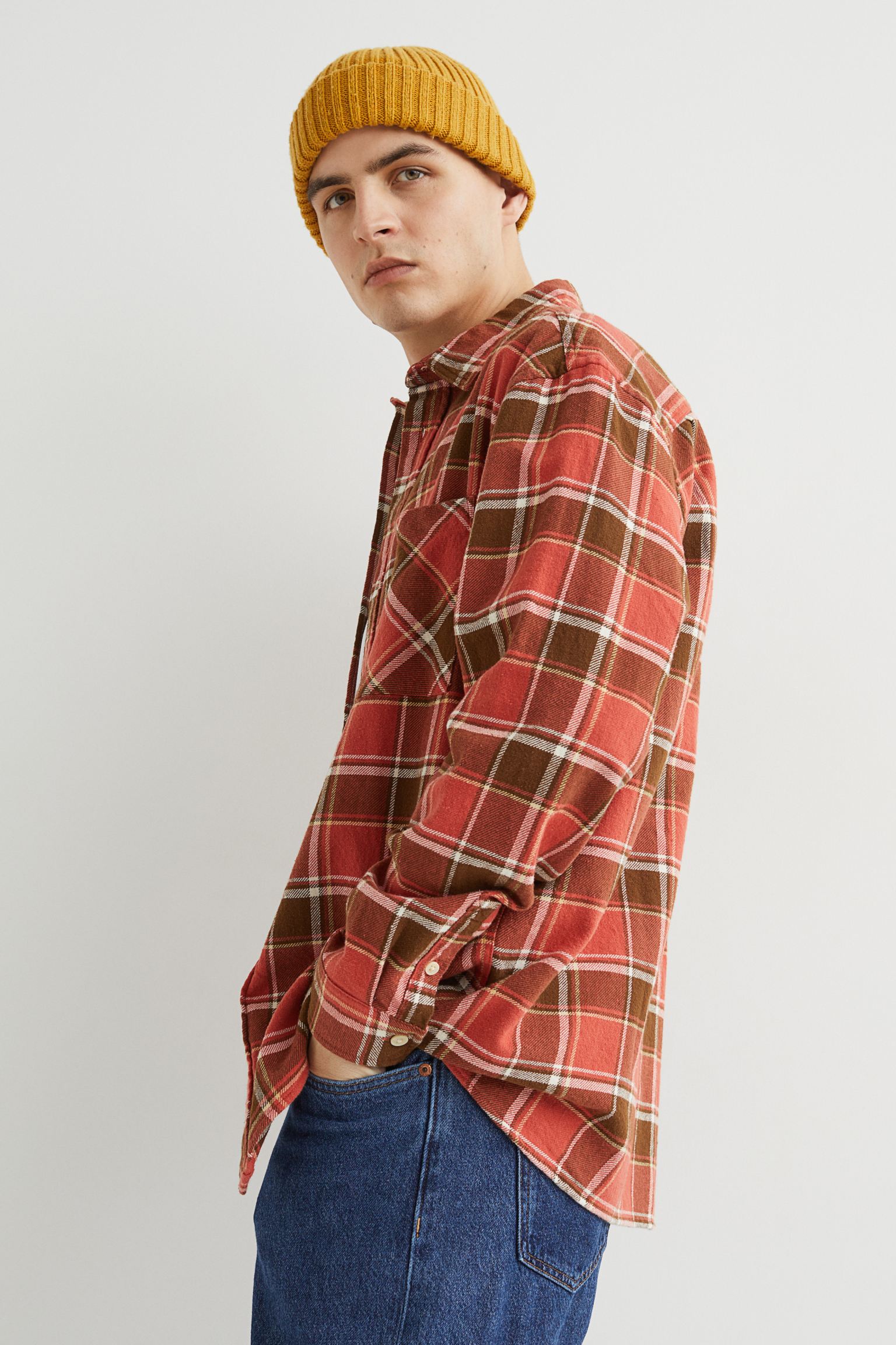 Relaxed Fit Plaid Flannel Shirt - Imagen 3
